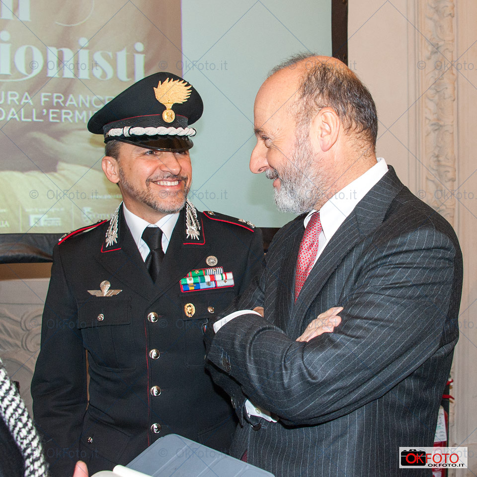 Guido Curto neo direttore di Palazzo Madama con il capitano Barbieri